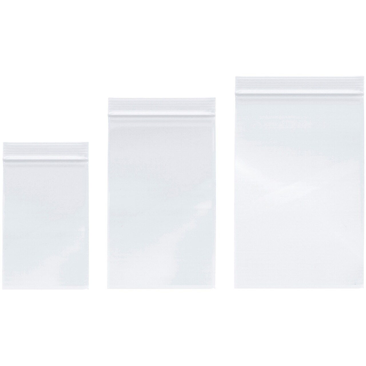 Plymor Heavy Duty Plastic Reclosable Zipper Bags, 4 Mil Variety Pack